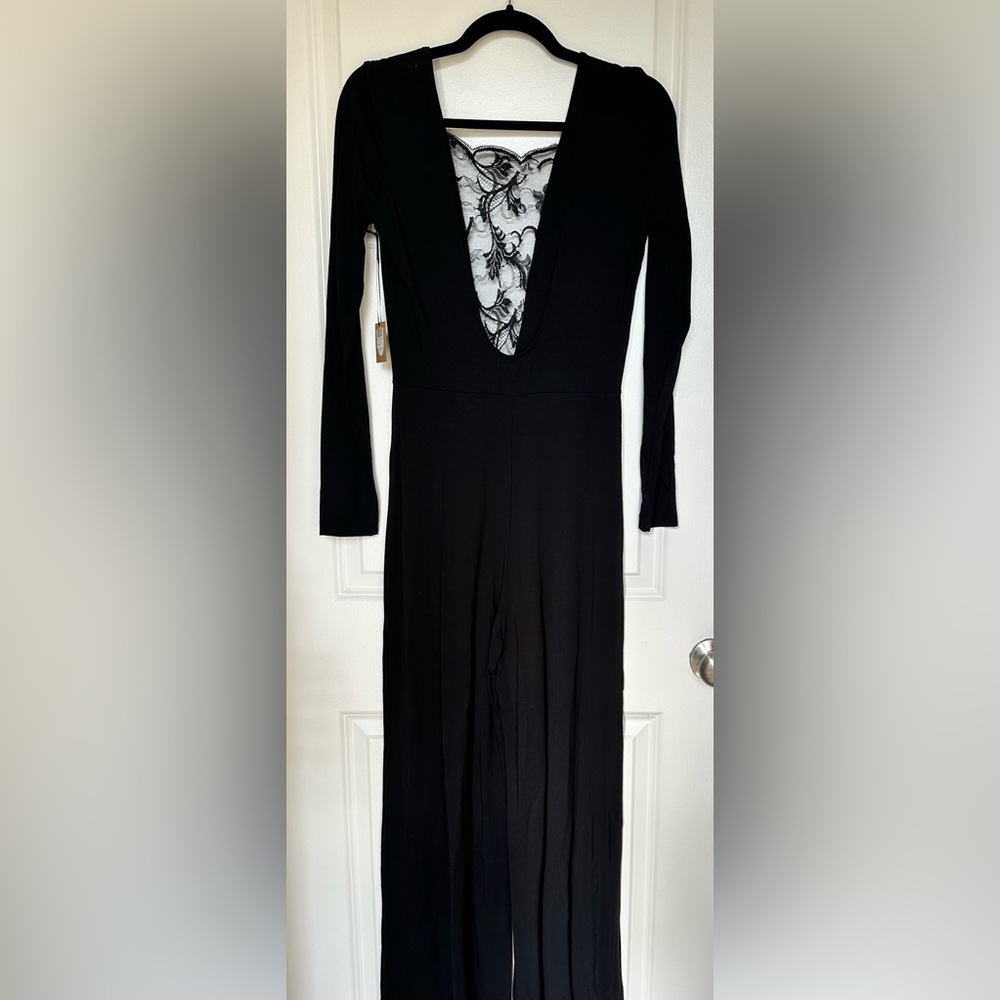 Lace Inset Long Sleeve Jumpsuit size 3